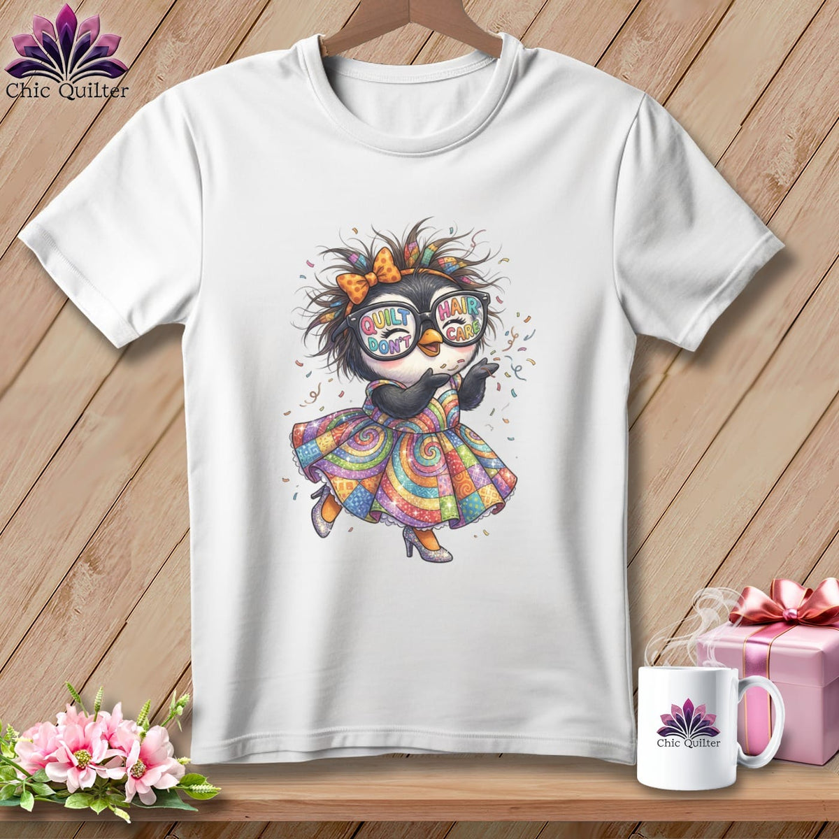 MyDesigns Physical Item S / White Penny's Patchwork Runway ~ Relaxed Fit Tee