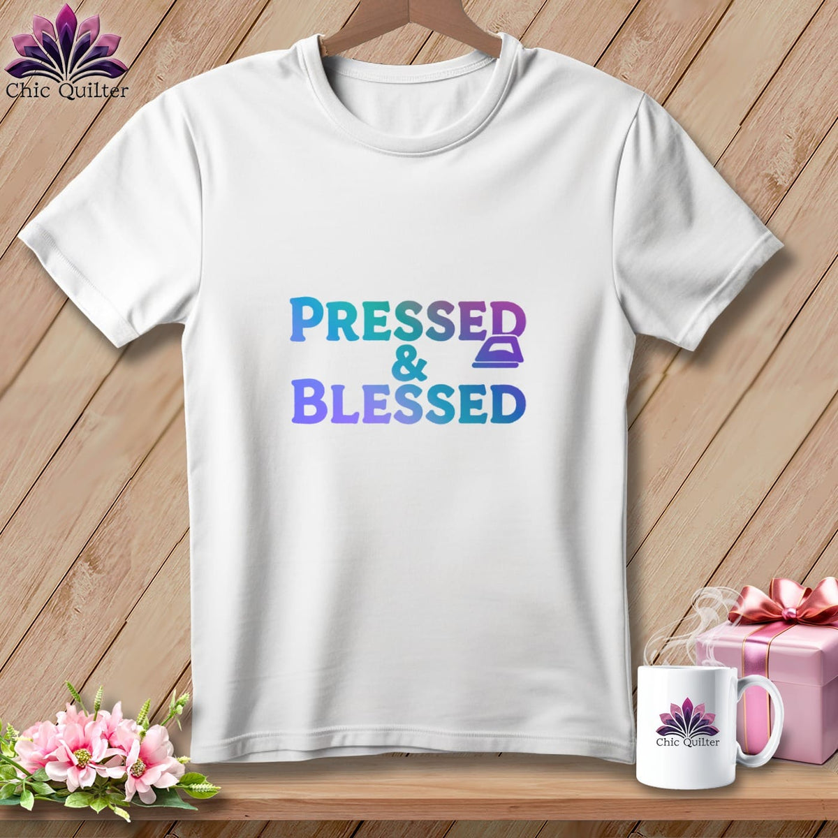 MyDesigns Physical Item S / White Pressed & Blessed ~ Relaxed Fit Tee