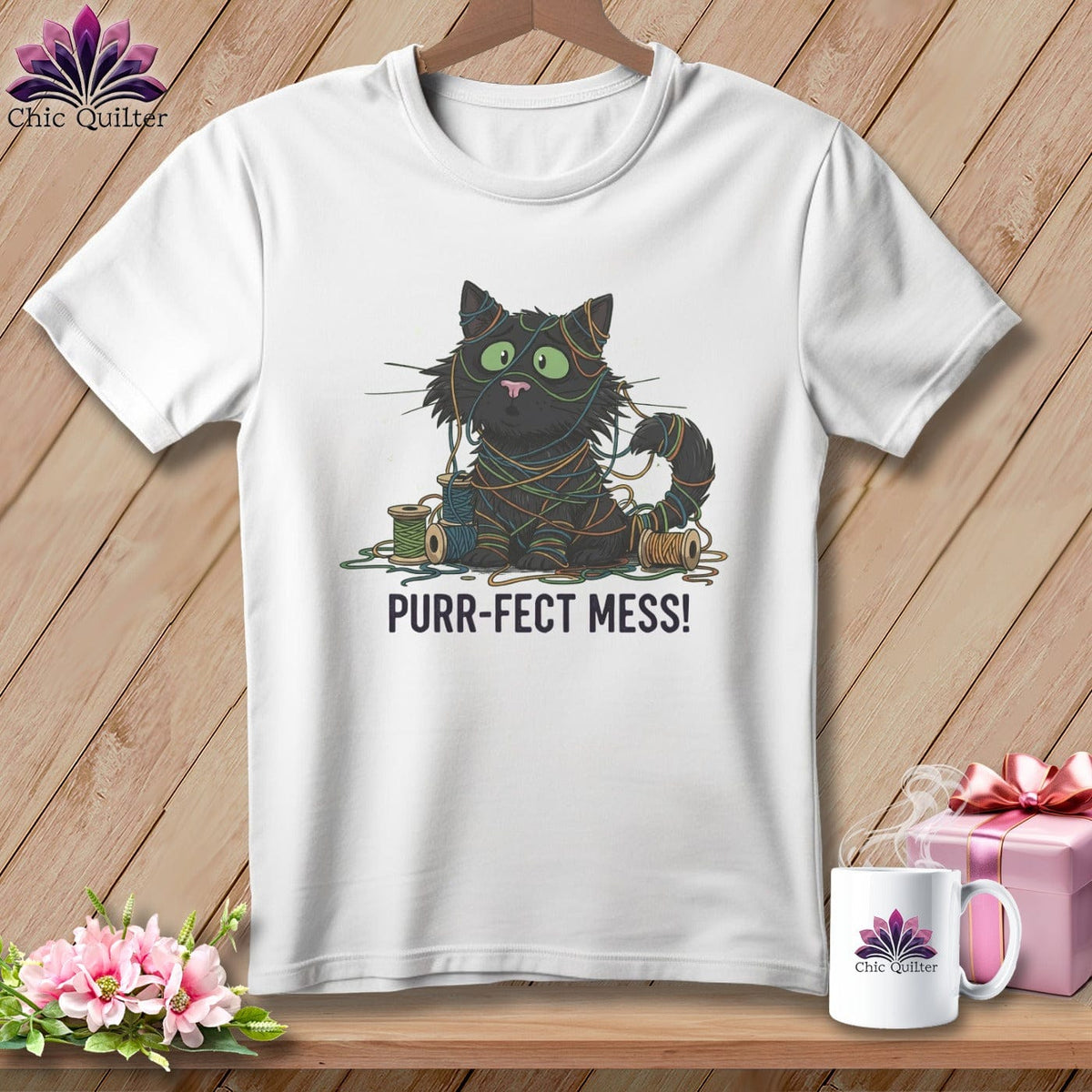 MyDesigns Physical Item S / White Purr ~ fect Mess! ~ Relaxed Fit Tee