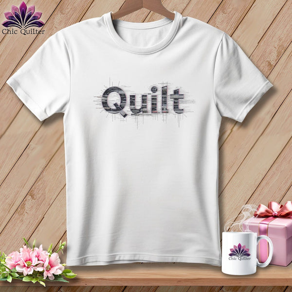 MyDesigns Physical Item S / White Quilt Accents ~ Relaxed Fit Tee