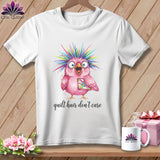 MyDesigns Physical Item S / White Quilt Hair Don’t Care ~ Peaches Plume ~ Relaxed Fit Tee