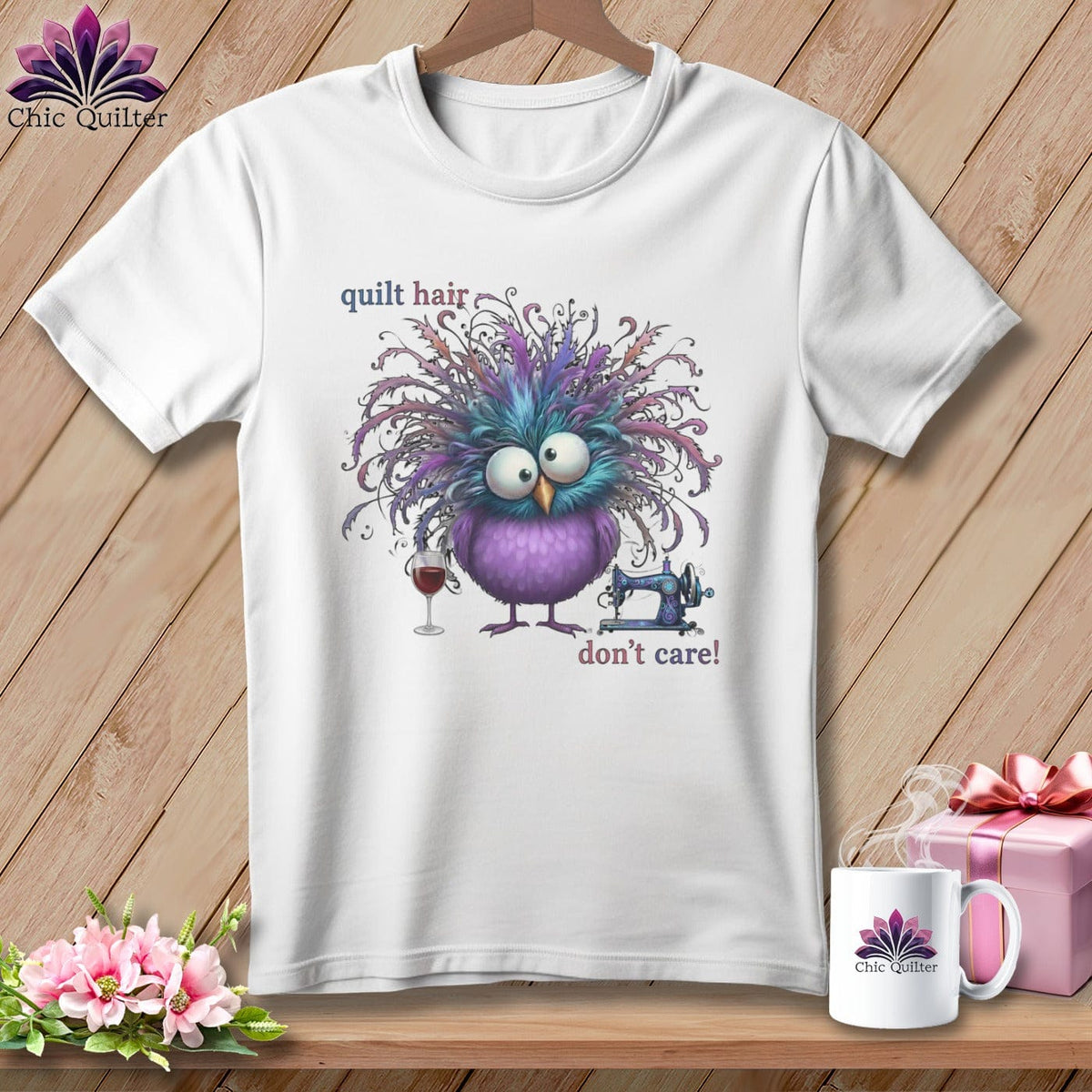 MyDesigns Physical Item S / White Quilt Hair Don’t Care ~ Velma Nightwing ~ Relaxed Fit Tee