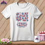 MyDesigns Physical Item S / White Quilt Loud Quilt Proud 250 America Patriotic Quilter ~ Relaxed Fit Tee