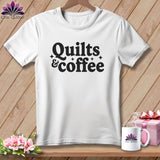 MyDesigns Physical Item S / White Quilts & Coffee ~ Premium Tee