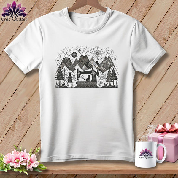 MyDesigns Physical Item S / White Quited Kitty Nights ~ Relaxed Fit Tee