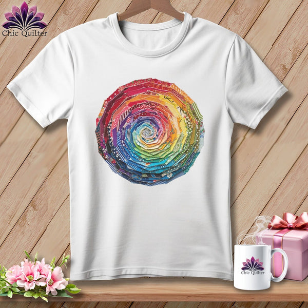 MyDesigns Physical Item S / White Rainbow Scraps ~ Relaxed Fit Tee