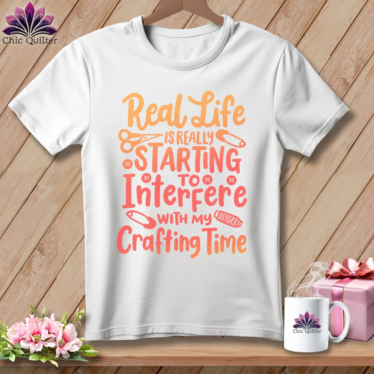 MyDesigns Physical Item S / White Real Life is Really Starting to Interfere with my Crafting Time ~ Relaxed Fit Tee