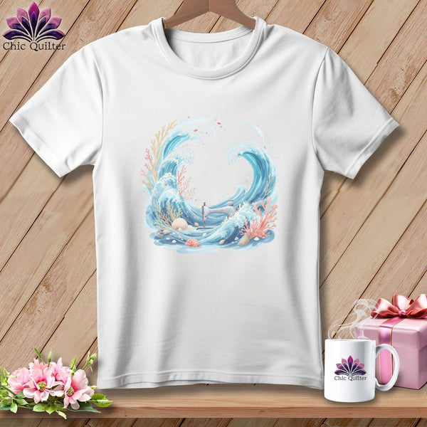 MyDesigns Physical Item S / White Seaside Sewing ~ Relaxed Fit Tee