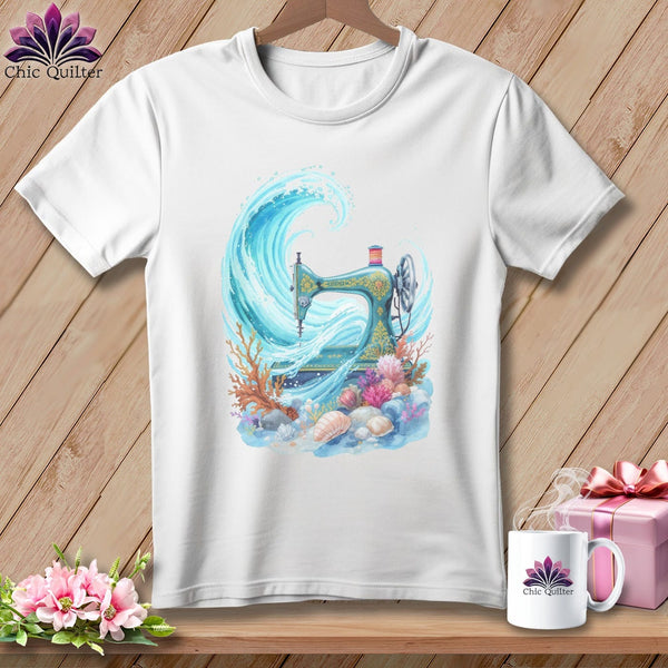 MyDesigns Physical Item S / White Seaside Stitcher ~ Relaxed Fit Tee