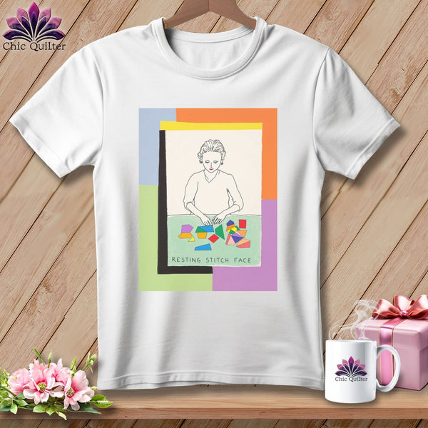 MyDesigns Physical Item S / White Sew-Nia Delaunay - Resting Stitch Face ~ Premium Tee
