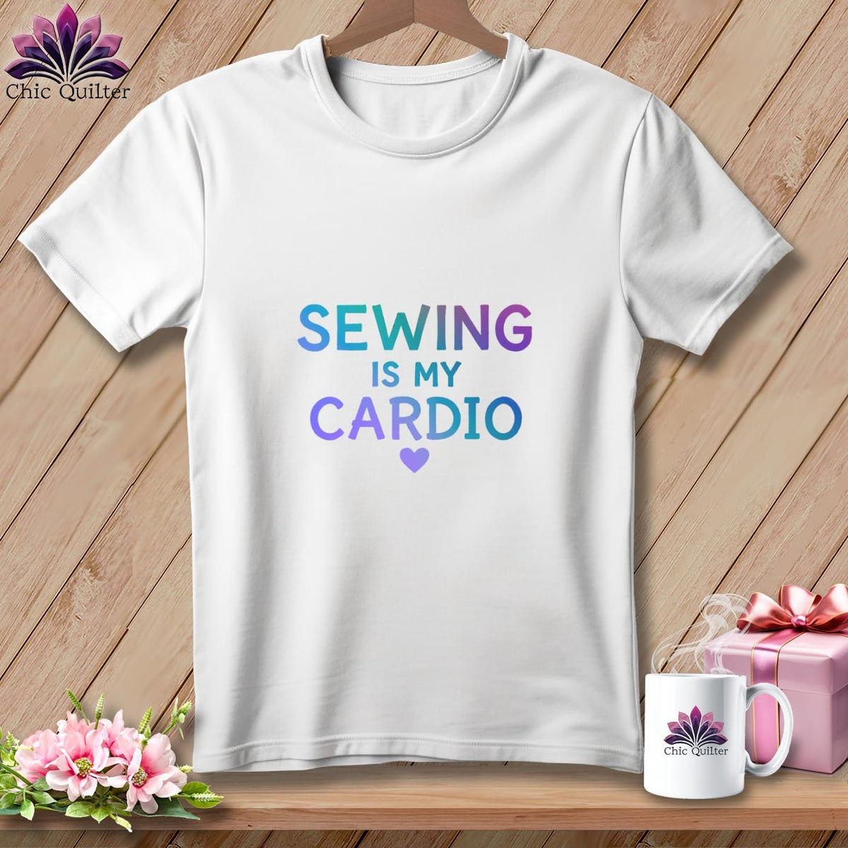 MyDesigns Physical Item S / White Sewing Is My Cardio ~ Relaxed Fit Tee