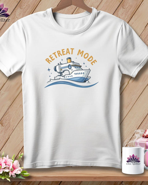 MyDesigns Physical Item S / White Sewing Ship Retreat Mode ~ Relaxed Fit Tee
