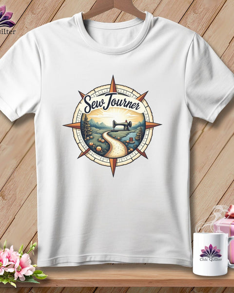 MyDesigns Physical Item S / White SewJourner ~ Relaxed Fit Tee