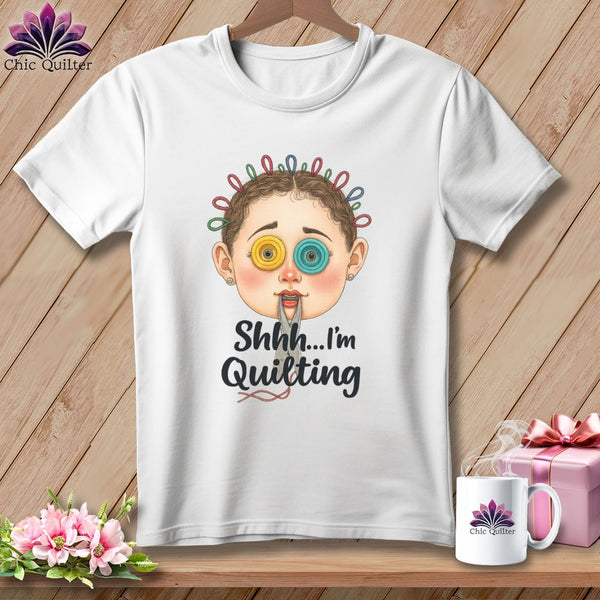 MyDesigns Physical Item S / White Shhh Im Quilting ~ Relaxed Fit Tee