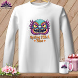 MyDesigns Physical Item S / White Snipzilla - Resting Stitch Face ~ Long Sleeve Tee