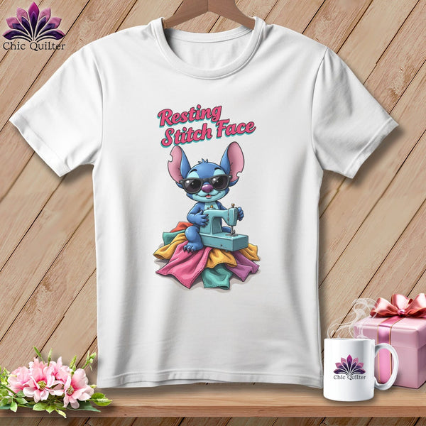 MyDesigns Physical Item S / White Snither Stitcher - Resting Stitch Face ~ Relaxed Fit Tee