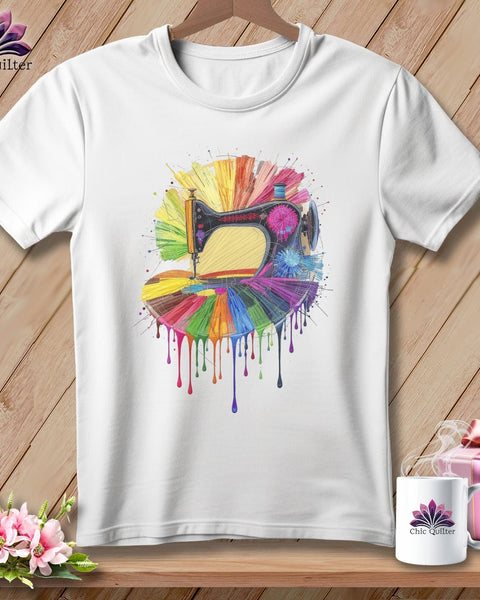 MyDesigns Physical Item S / White Splahsed Stitches ~ Relaxed Fit Tee