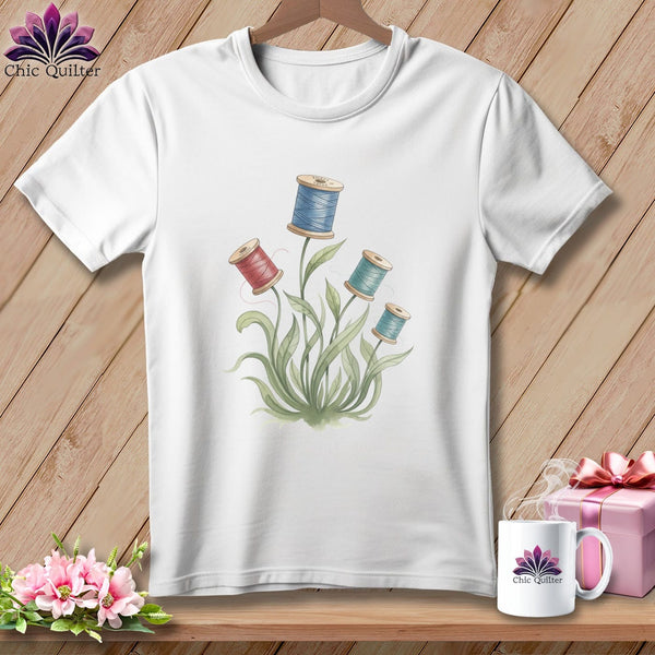 MyDesigns Physical Item S / White Spool Blooms ~ Premium Tee