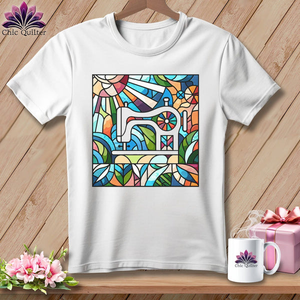 MyDesigns Physical Item S / White Stained Glass Stitches ~ Relaxed Fit Tee