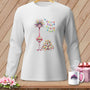 MyDesigns Physical Item S / White Starla Flamingle ~ Long Sleeve Tee