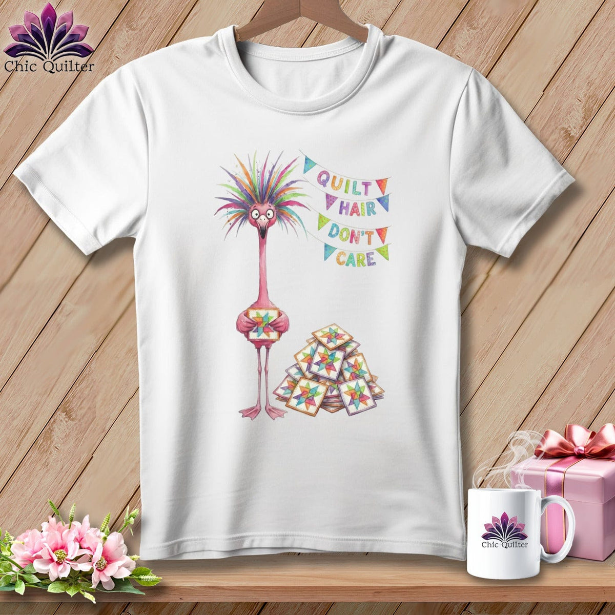 MyDesigns Physical Item S / White Starla Flamingle ~ Relaxed Fit Tee