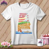 MyDesigns Physical Item S / White Stitchin' in Alabama ~ Relaxed Fit Tee