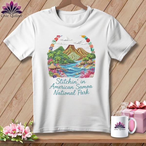 MyDesigns Physical Item S / White Stitchin' in American Samoa National Park ~ Relaxed Fit Tee