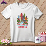 MyDesigns Physical Item S / White Stitchin' in Atlanta ~ Relaxed Fit Tee