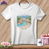 MyDesigns Physical Item S / White Stitchin' in Bend ~ Relaxed Fit Tee