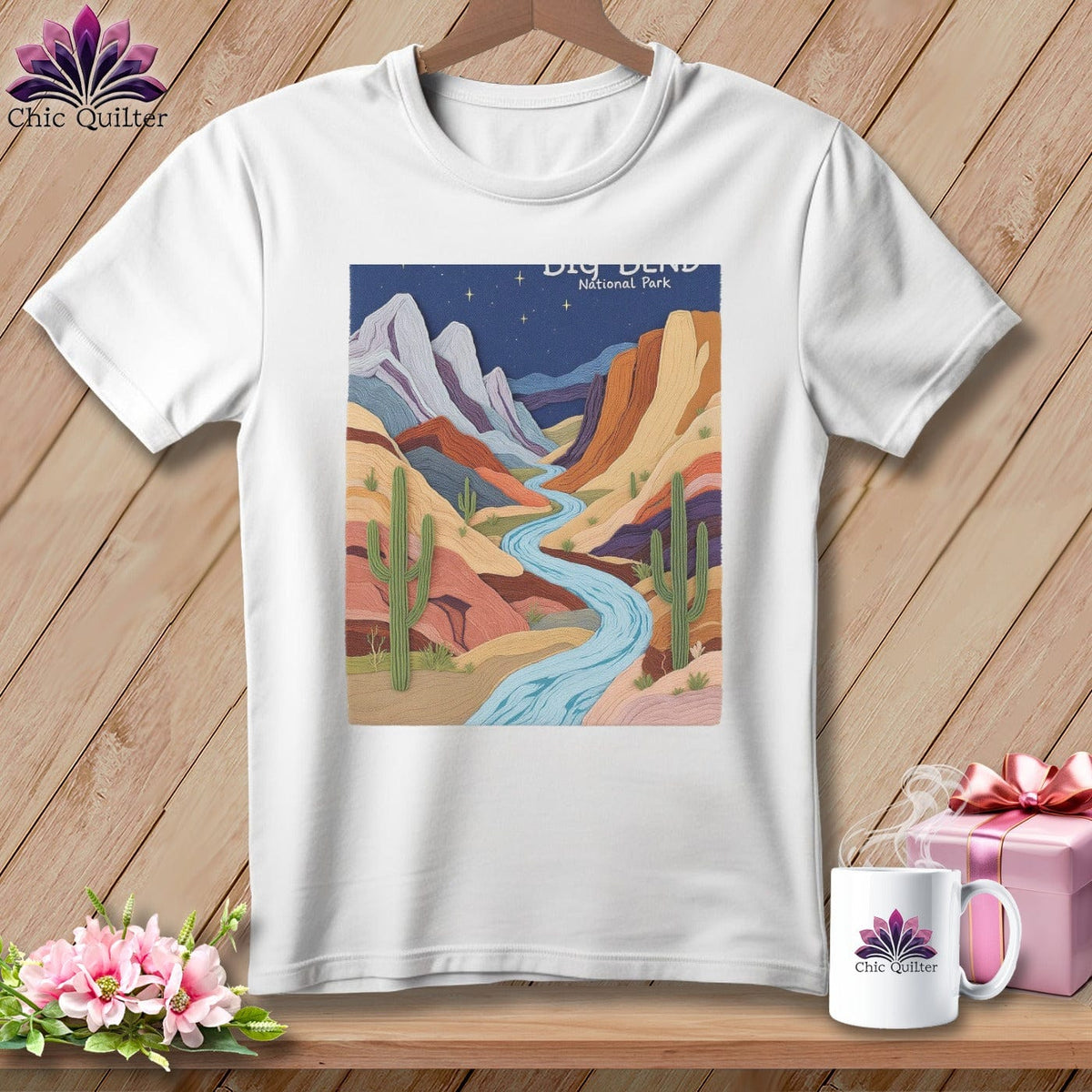 MyDesigns Physical Item S / White Stitchin' in Big Bend National Park ~ Relaxed Fit Tee