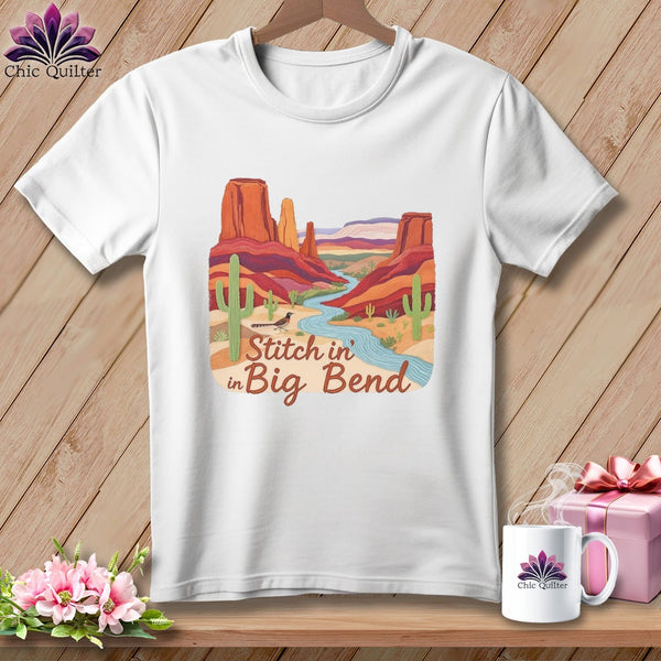 MyDesigns Physical Item S / White Stitchin' in Big Bend ~ Relaxed Fit Tee