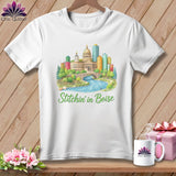 MyDesigns Physical Item S / White Stitchin' in Boise ~ Relaxed Fit Tee