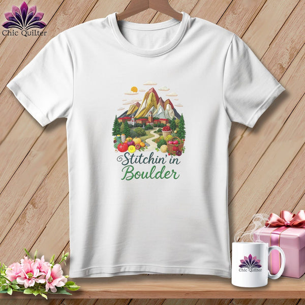 MyDesigns Physical Item S / White Stitchin' in Boulder ~ Relaxed Fit Tee