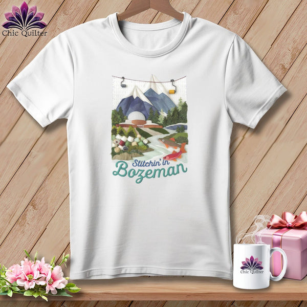MyDesigns Physical Item S / White Stitchin' in Bozeman ~ Relaxed Fit Tee