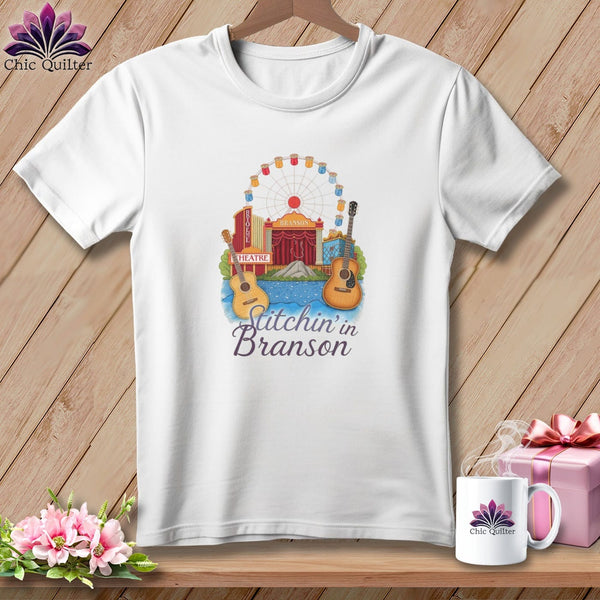 MyDesigns Physical Item S / White Stitchin' in Branson ~ Relaxed Fit Tee
