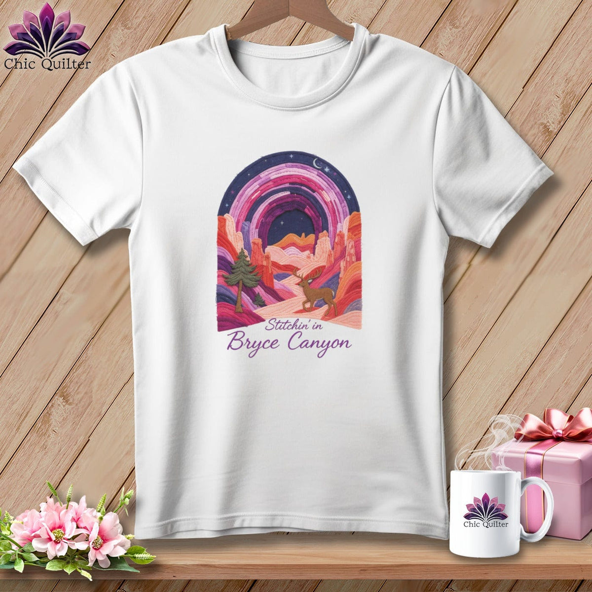 MyDesigns Physical Item S / White Stitchin' in Bryce Canyon ~ Relaxed Fit Tee