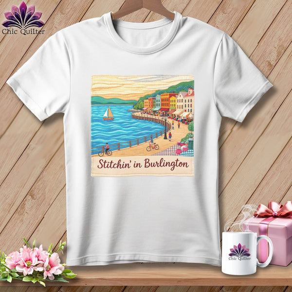 MyDesigns Physical Item S / White Stitchin' in Burlington ~ Relaxed Fit Tee