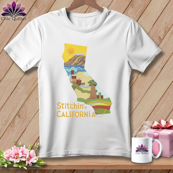 MyDesigns Physical Item S / White Stitchin' in California ~ Relaxed Fit Tee