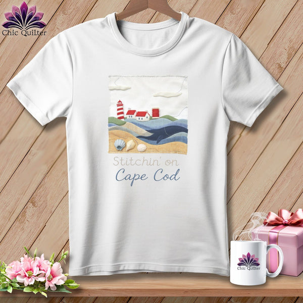 MyDesigns Physical Item S / White Stitchin' in Cape Cod ~ Relaxed Fit Tee