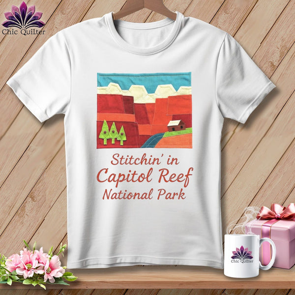 MyDesigns Physical Item S / White Stitchin' in Capitol Reef National Park ~ Relaxed Fit Tee