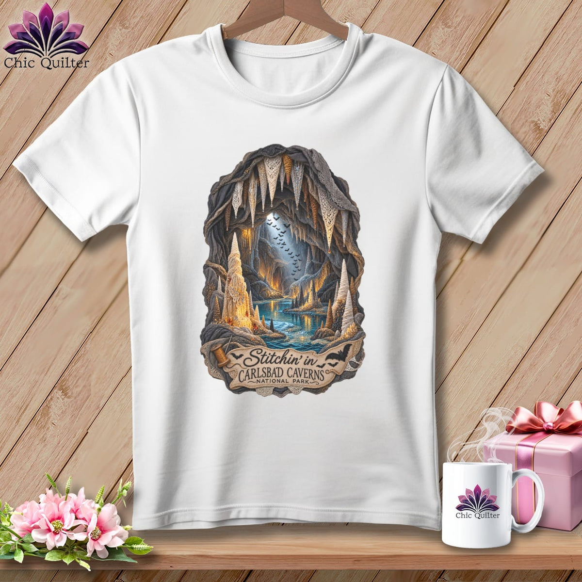MyDesigns Physical Item S / White Stitchin' in Carlsbad Canyon National Park ~ Relaxed Fit Tee
