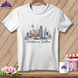 MyDesigns Physical Item S / White Stitchin' in Dallas ~ Relaxed Fit Tee