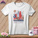 MyDesigns Physical Item S / White Stitchin' in Detroit ~ Relaxed Fit Tee
