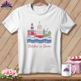 MyDesigns Physical Item S / White Stitchin' in Dover ~ Relaxed Fit Tee