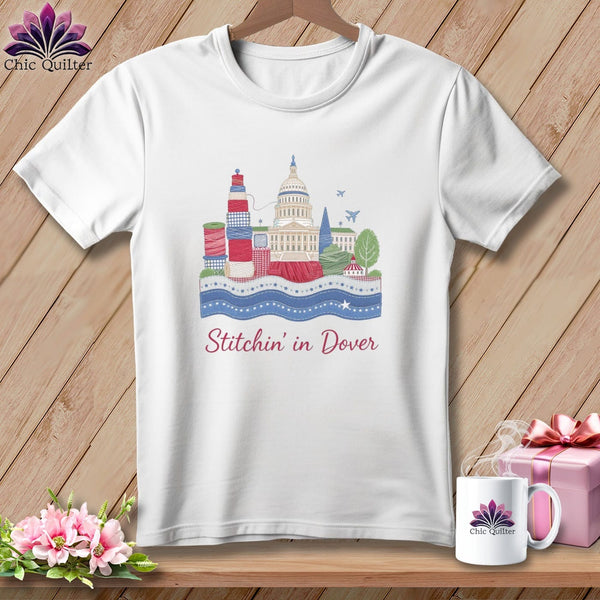 MyDesigns Physical Item S / White Stitchin' in Dover ~ Relaxed Fit Tee