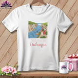MyDesigns Physical Item S / White Stitchin' in Dubuque ~ Relaxed Fit Tee