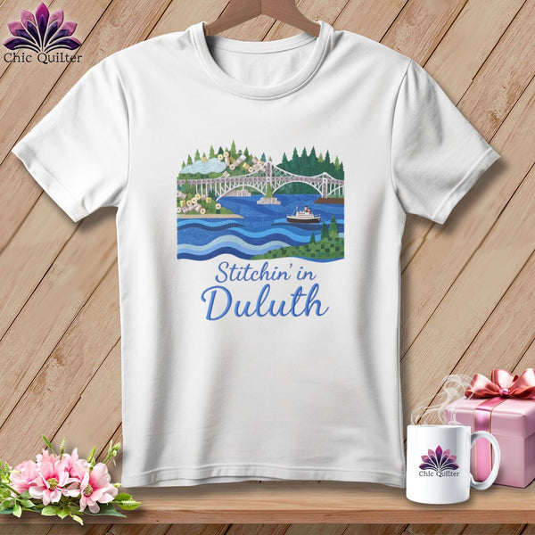 MyDesigns Physical Item S / White Stitchin' in Duluth ~ Relaxed Fit Tee