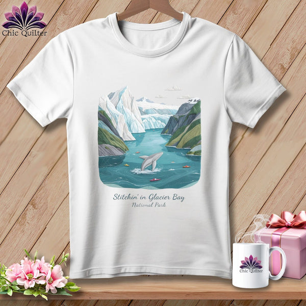 MyDesigns Physical Item S / White Stitchin' in Glacier Bay National Park and Preserve ~ Relaxed Fit Tee