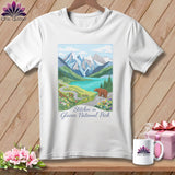 MyDesigns Physical Item S / White Stitchin' in Glacier National Park ~ Relaxed Fit Tee