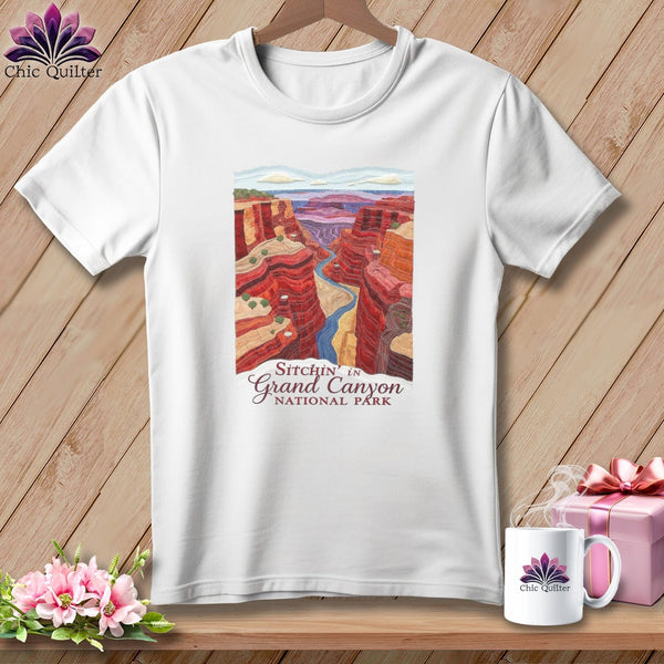 MyDesigns Physical Item S / White Stitchin' in Grand Canyon ~ Relaxed Fit Tee